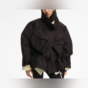 Hm studio collection hooded peplum jacket NO OFFERS